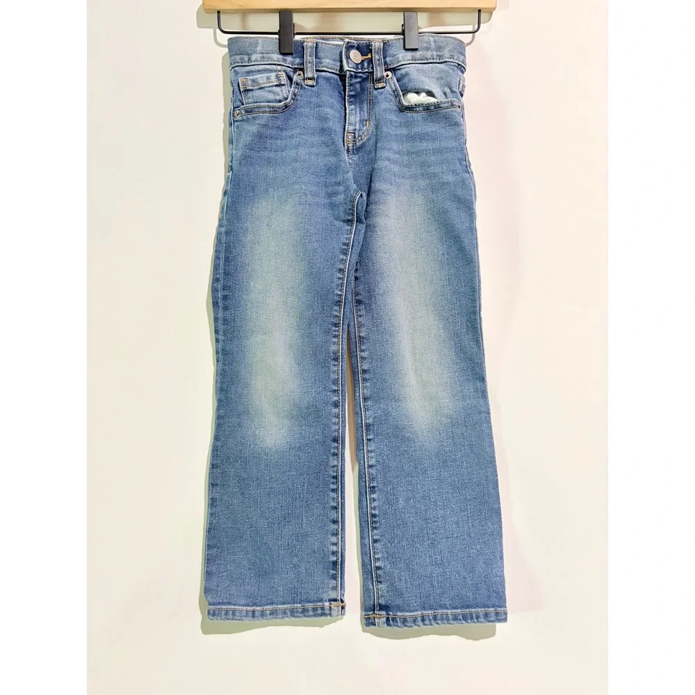 Old Navy Kids Medium Wash Bootcut Jeans Blue Denim Size 6 Casual Everyday Wear